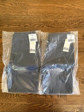 Tea Collection Navy Blue Timeless Stretch Twill Pants 2-Pack